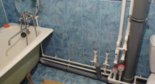 Замена разводки в ванне. Перевоз